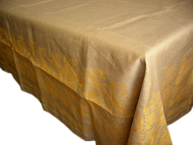 French Linen Tablecloth (Chopin. gold)